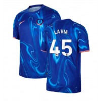 Camisa de Futebol Chelsea Romeo Lavia #45 Equipamento Principal 2024-25 Manga Curta